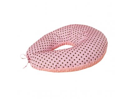 COSING Kojící polštář Sleeplease Minky + bavlna - Puntíky růžová
