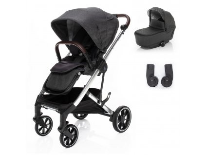 ZOPA Set kočárek Quest+ korba+ adaptéry, Vulcan Black/Silver
