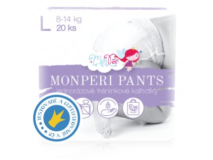 MonPeri dětské jednorázové kalhotky Pants L 8-14kg