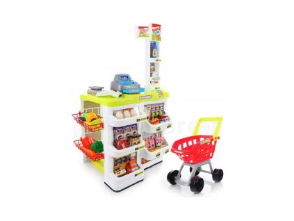 Kinderplay Dětský supermarket s nákupním vozíkem