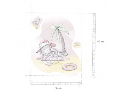 EFFIKI Samolepka na zeď, Effik na pláži XL