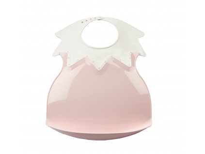 THERMOBABY Plastový bryndák s límcem, Powder Pink
