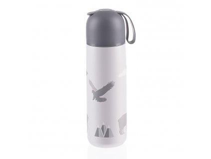 ZOPA Termoska na tekutiny se silikonovým držákem 400 ml, Mountains