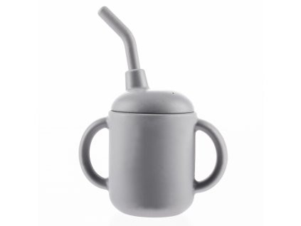 ZOPA Silikonový hrníček 2v1, Dove Grey