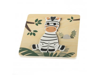 ZOPA Dřevěné puzzle malé, Zebra