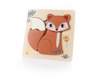 ZOPA Dřevěné puzzle malé, Fox