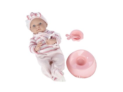 WIKY Miminko v overalu růžové 40 cm