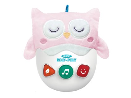 WIKY Roly-poly plyšová sova s efekty 17cm