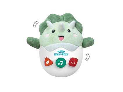 WIKY Roly-poly plyšový dino s efekty 20cm