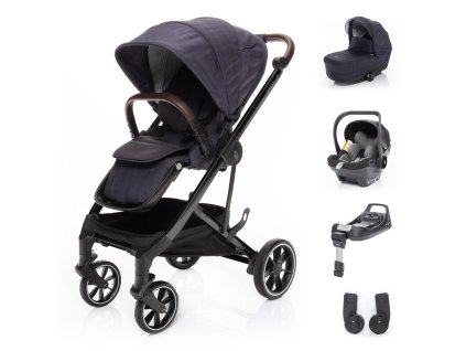 ZOPA Set kočárek Quest+ korba+ adaptéry+ autosedačka+ báze, Midnight Navy/Black