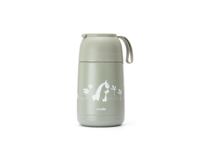 Termoska s silikonovým držákem 620ml, Sage Green