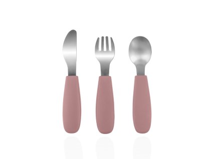 ZOPA Silikonový dětský příbor, Old Pink