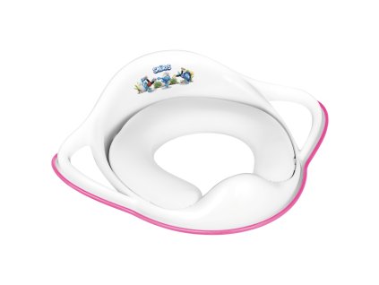 Maltex Dětské sedátko na WC měkké The Smurfs, bílá/růžová