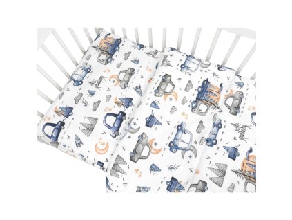 Cosing 2-dílné dětské povlečení 100x135cm Sleeplease, Autíčko