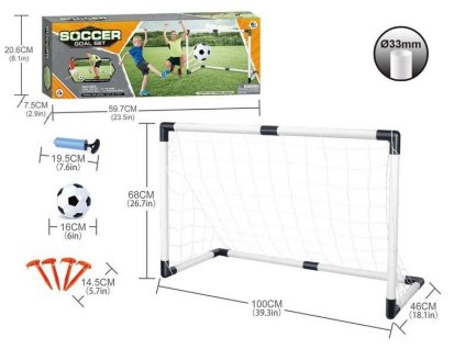 Wiky Fotbal set skládací branka 100x68 cm a míč
