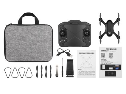 WIKY Dron skládací do ovladače s WIFI kamerou 720p RC na dálkové ovládání 9x9x4 cm