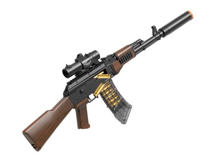 WIKY Puška AK-47 s patronami a pěnovými náboji 91 cm