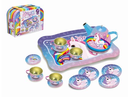 WIKY Čajový set kufřík jednorožec 25 x 19 x 10 cm