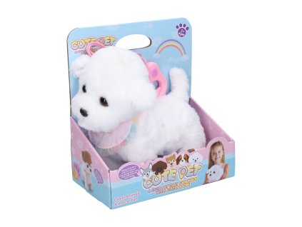WIKY Pes chodící bílý s efekty na kabel 22 cm