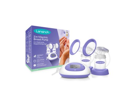 LANSINOH Odsávačka 2v1 dvojitá dvojfázová elektrická s taškou