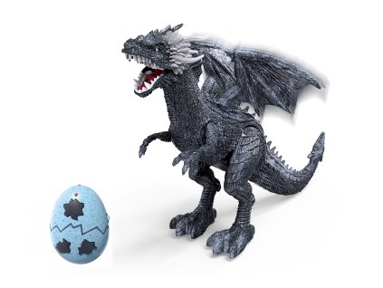 WIKY Ledový drak dýmící s efekty RC na dálkové ovládání 56 cm