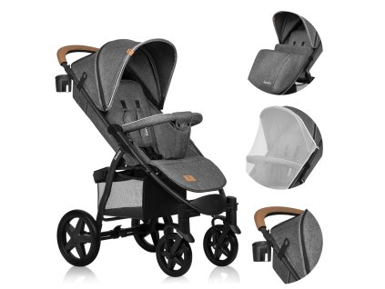 LIONELO Kočárek sportovní Annet Plus Stone Caramel