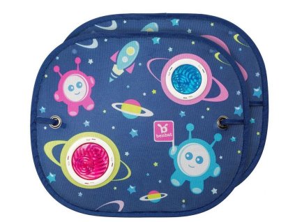 BENBAT Sluneční clona do auta s přísavkou 2ks, vesmír