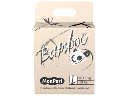 MonPeri Bamboo dětské bambus. plenky L 8-13kg 19ks