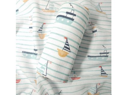 PREM Látkové bavlněné pleny 70x70cm, plachetnice (5ks)