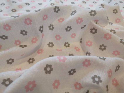 PREM Látkové bavlněné pleny 70x70cm, kytička (5ks)