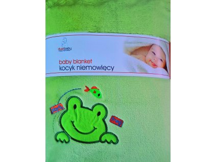 Duetbaby dětská deka 80x90cm Coral, zelená žabička