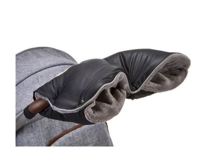 Little Angel rukávník na kočár, černá/šedá