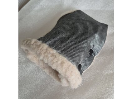 Prampol rukavice na kočárek, stříbrný (2ks)