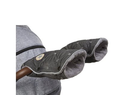 Little Angel rukavice na kočár prošev Mazlík šedý melír/šedá