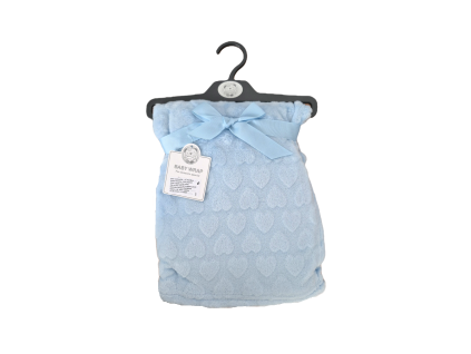 Sheldon dětská deka, zavinovačka 75x100 cm, modrá srdíčka