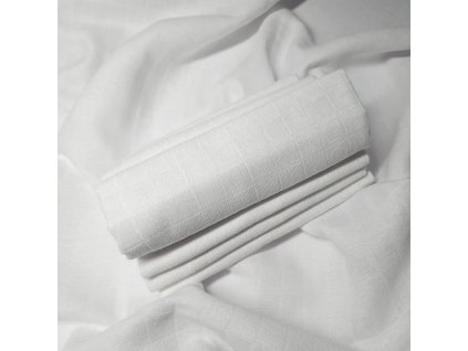 Látkové bavlněné pleny tetra osušky bílé 90x100 cm – 2ks