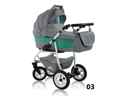 Kočárek Prampol Soft Line 2016 komplet s autosedačkou - 01 + Reflexní náramek zdarma