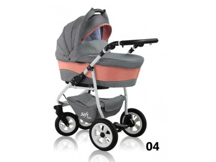 Prampol kombinovaný kočárek Soft Line 2019 komplet s autosedačkou - 04 + Reflexní náramek zdarma