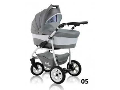 Prampol kombinovaný kočárek 2v1 Soft Line sport, 05 bílá