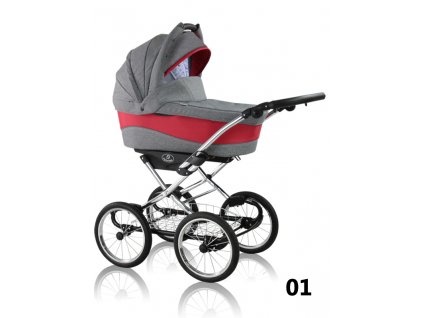 Prampol kombinovaný kočárek Soft Line chrome 2019 komplet s autosedačkou - 01 + Reflexní náramek zdarma