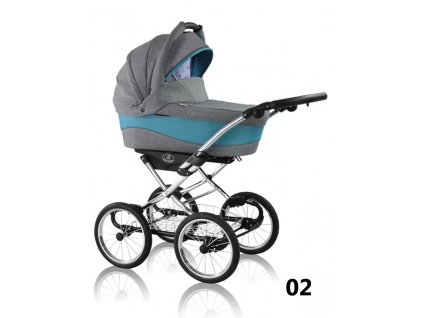 Prampol kombinovaný kočárek 2v1 Soft Line chrome, 02 modrá