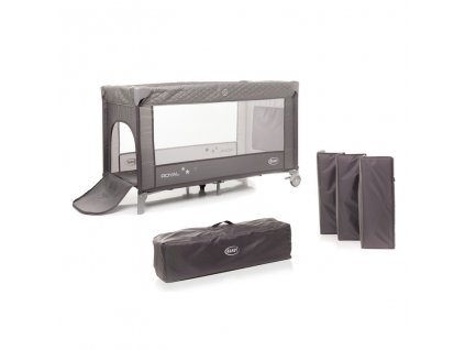 4Baby cestovní postýlka Royal, grey