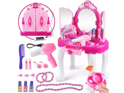 Kinderplay dětský toaletní stoleček pro princezny, růžová
