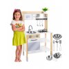 Kinderplay dřevěná kuchyňka se zvukovými efekty - bílá