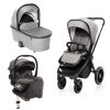 ZOPA Set kočárek Move Cross 3 + hluboká korba  Move XL 3 + autosedačka + báze, Metal Grey