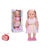 WIKY Eliška chodící panenka 41 cm růžové šaty - Český obal