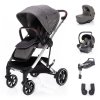 ZOPA Set kočárek Quest+ korba+ adaptéry+ autosedačka+ báze, Tornado Grey/Silver