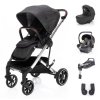 ZOPA Set kočárek Quest+ korba+ adaptéry+ autosedačka+ báze, Vulcan Black/Silver
