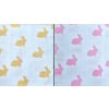 Látkové bavlněné pleny, osušky 90x100 cm, zajíčci mix (2ks)