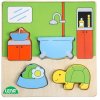 Lena dřevěná vkládačka/puzzle, koupelna